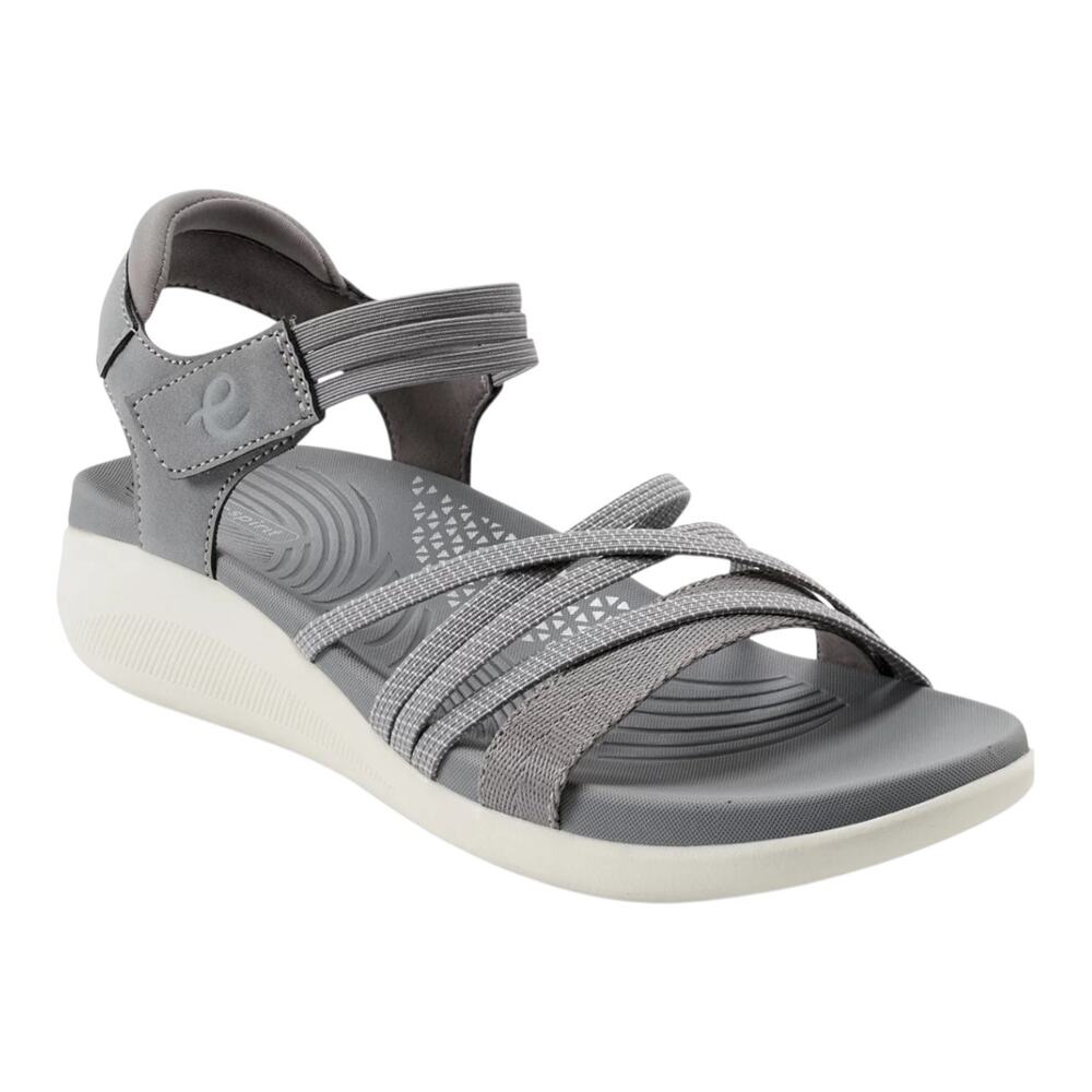 Easy Spirit Women's Winsor Strappy Lightweight Sandals Gray Size 8 M